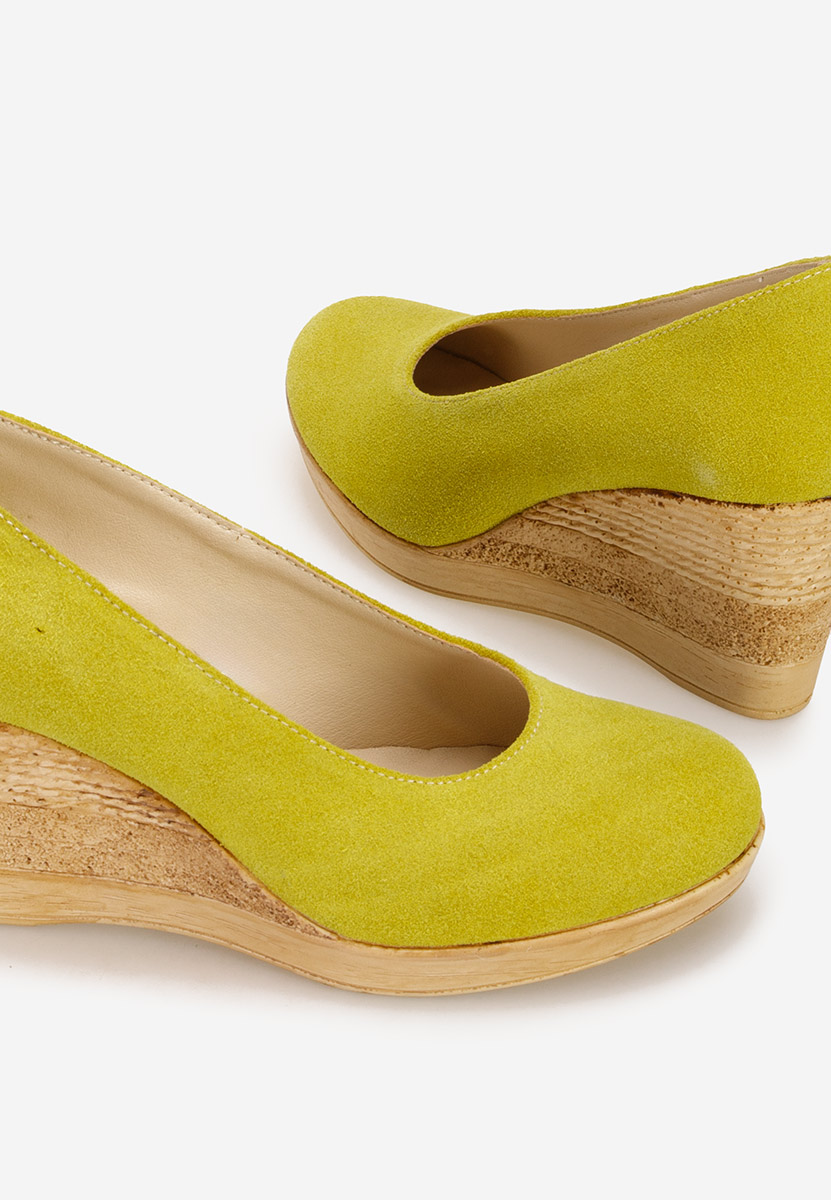 Žlté lodičky na platforme Zola V3