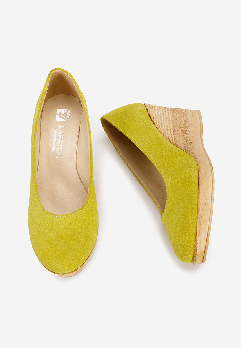 Žlté lodičky na platforme Zola V3