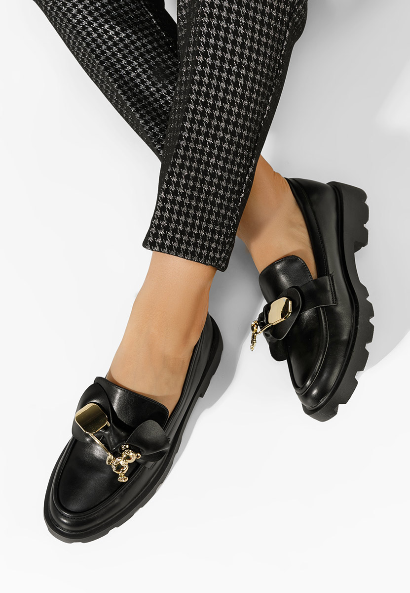 Čierne mokasíny dámske Tervi V2