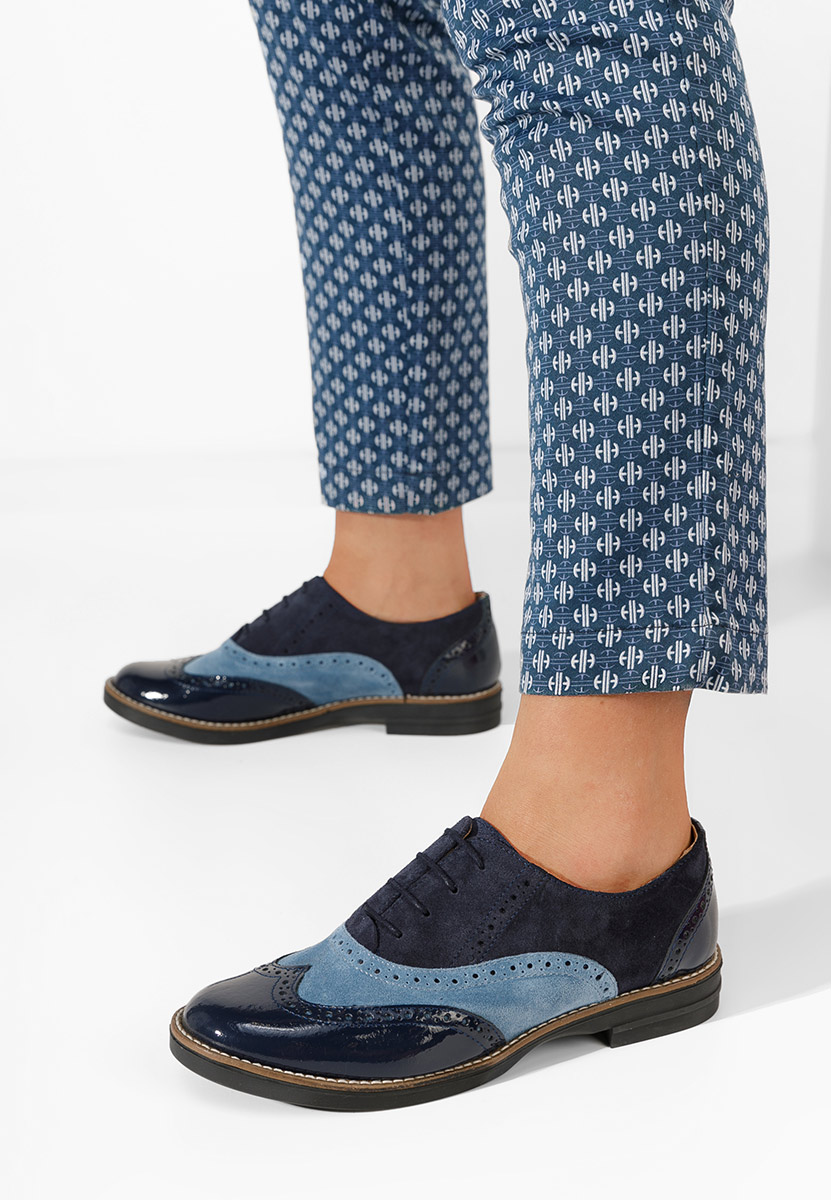 E-shop Tmavomdoré poltopánky brogue dámske Emily V7