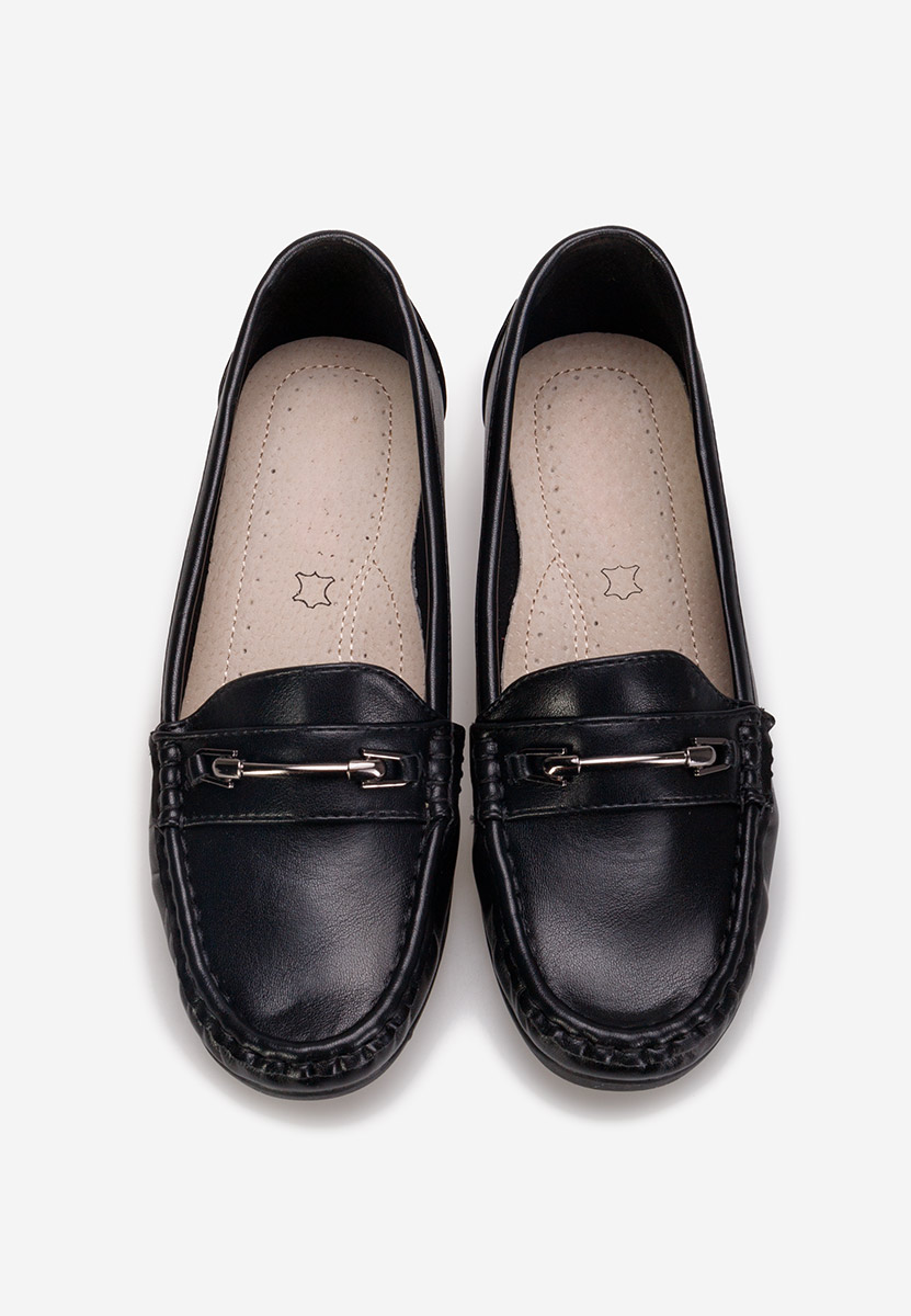 Čierne dámske mokasíny na platforme Norasea