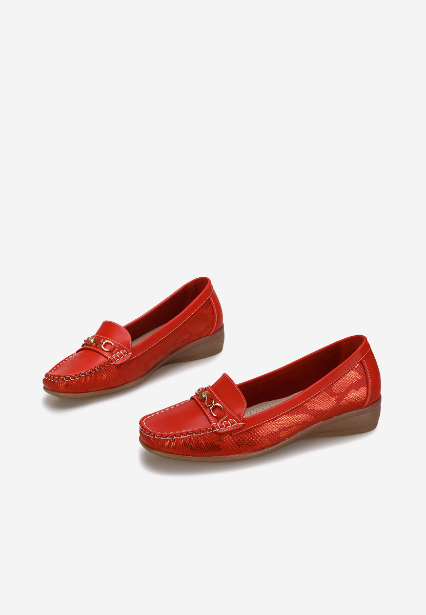 Červené mokasíny dámske Lerisea