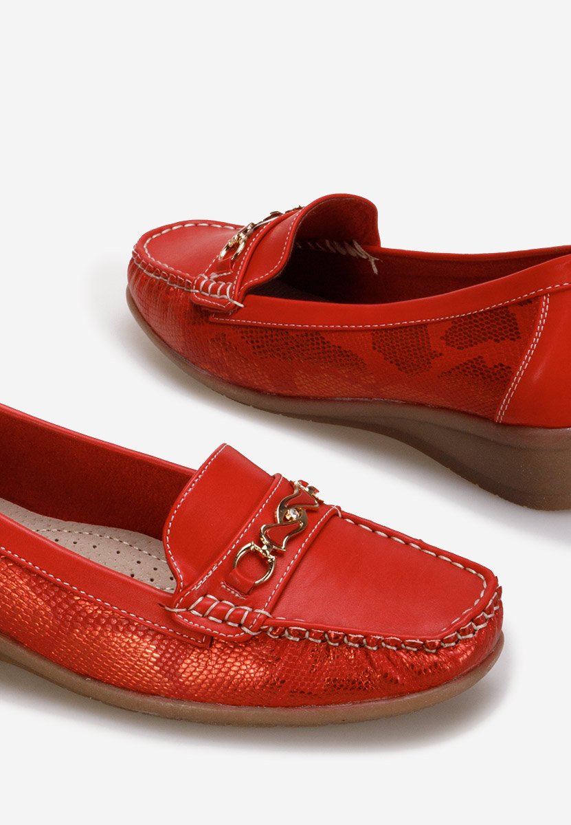 Červené mokasíny dámske Lerisea
