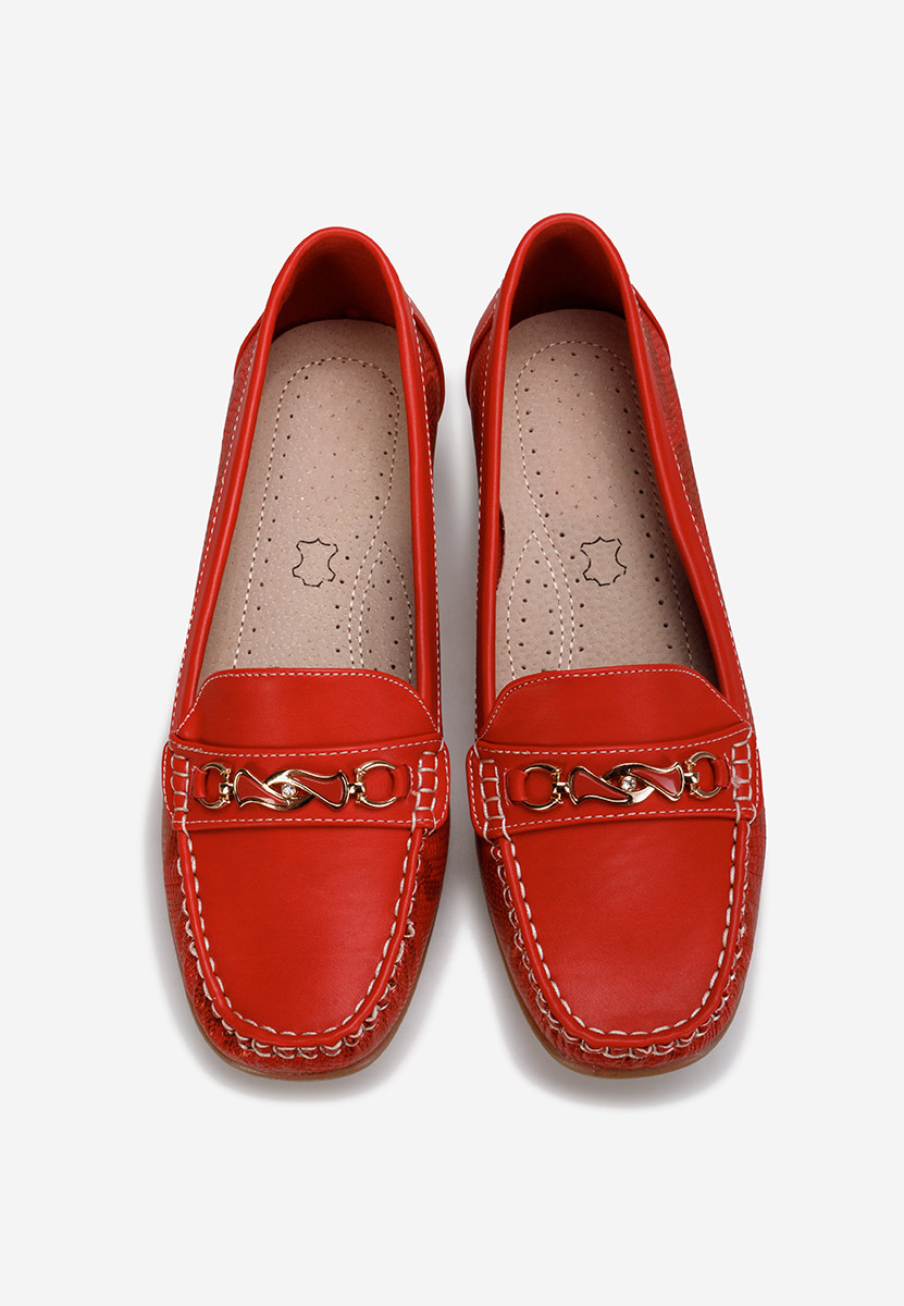 Červené mokasíny dámske Lerisea