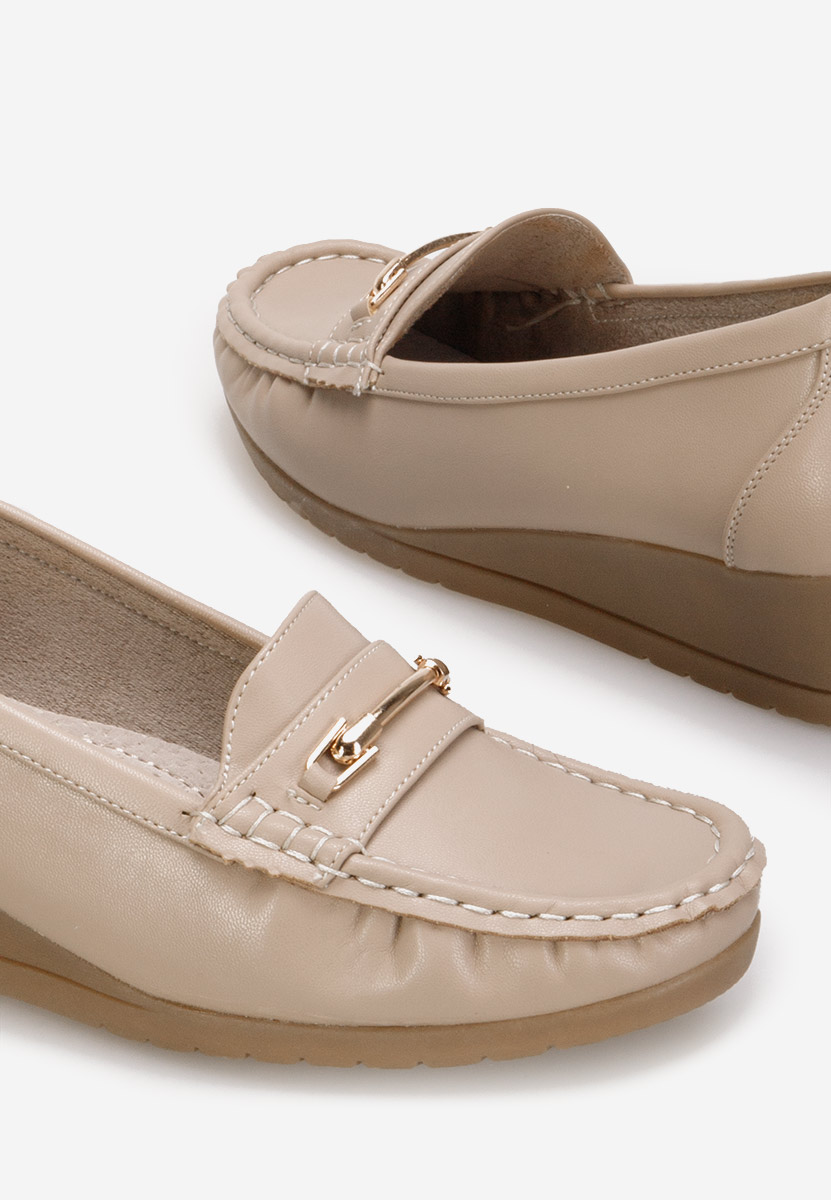 Béžové mokasíny dámske Norasea