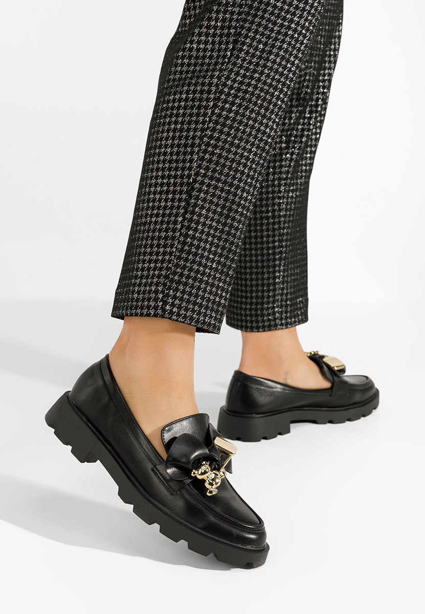 Čierne mokasíny dámske Tervi V2