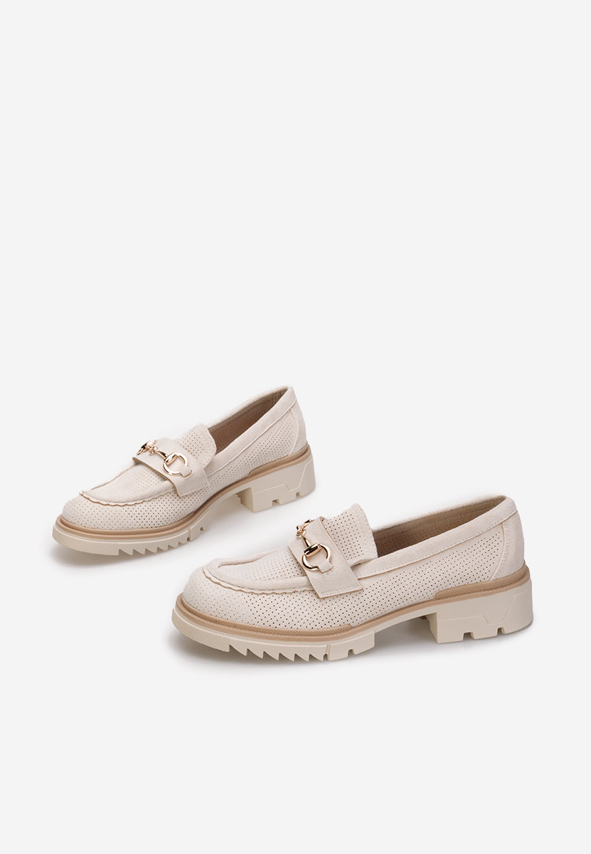 Béžové dámske letné mokasíny Sortela