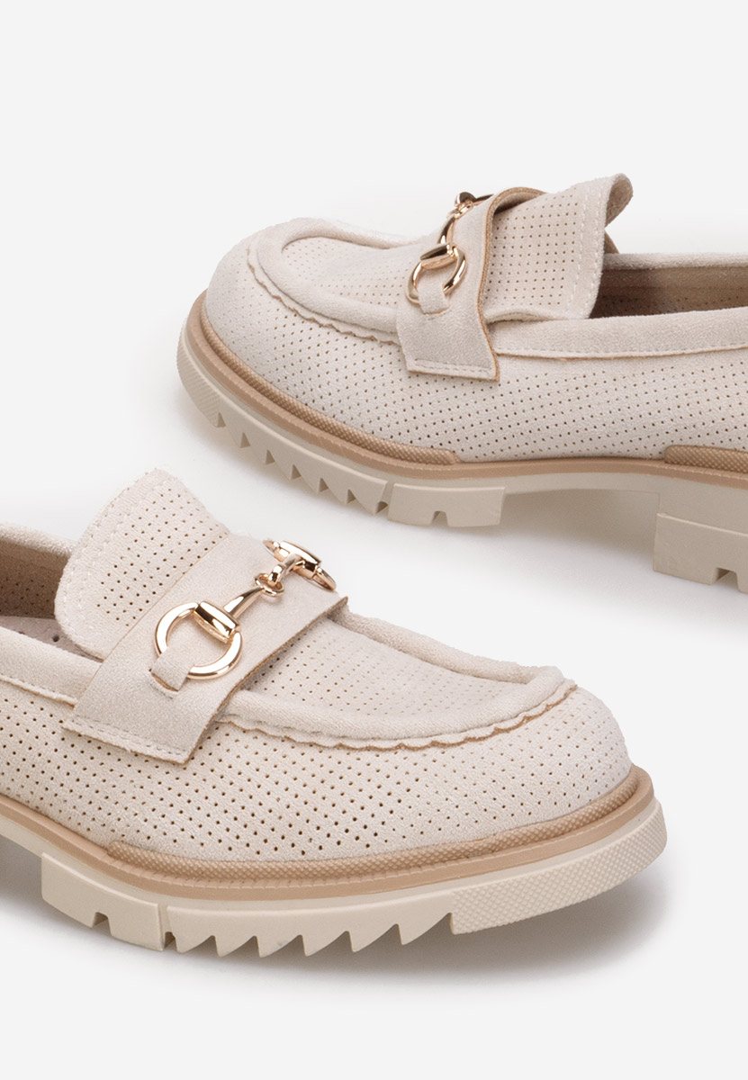 Béžové dámske letné mokasíny Sortela