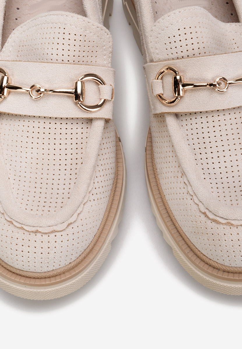 Béžové dámske letné mokasíny Sortela