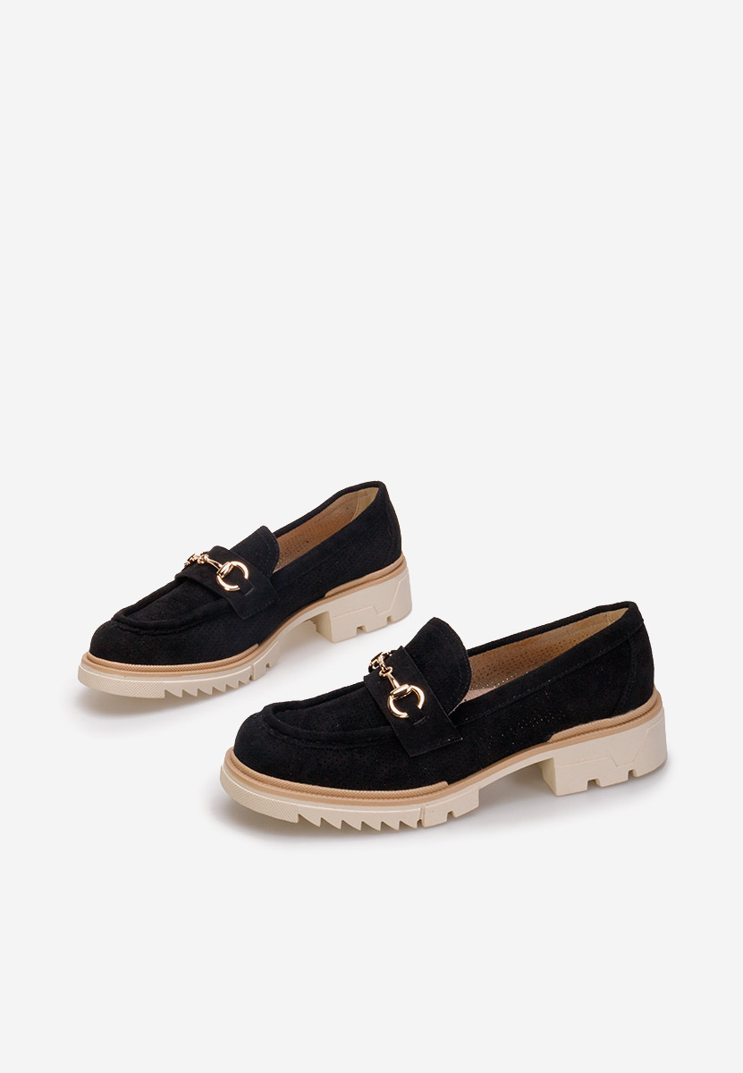 čierne mokasíny dámske Sortela