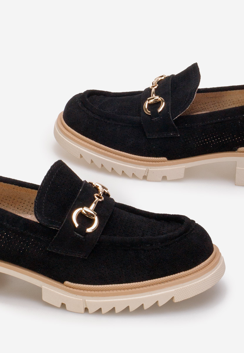 čierne mokasíny dámske Sortela