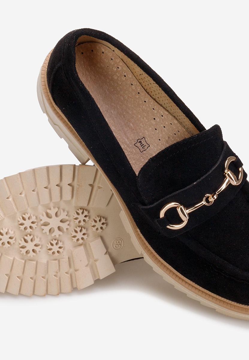 čierne mokasíny dámske Sortela