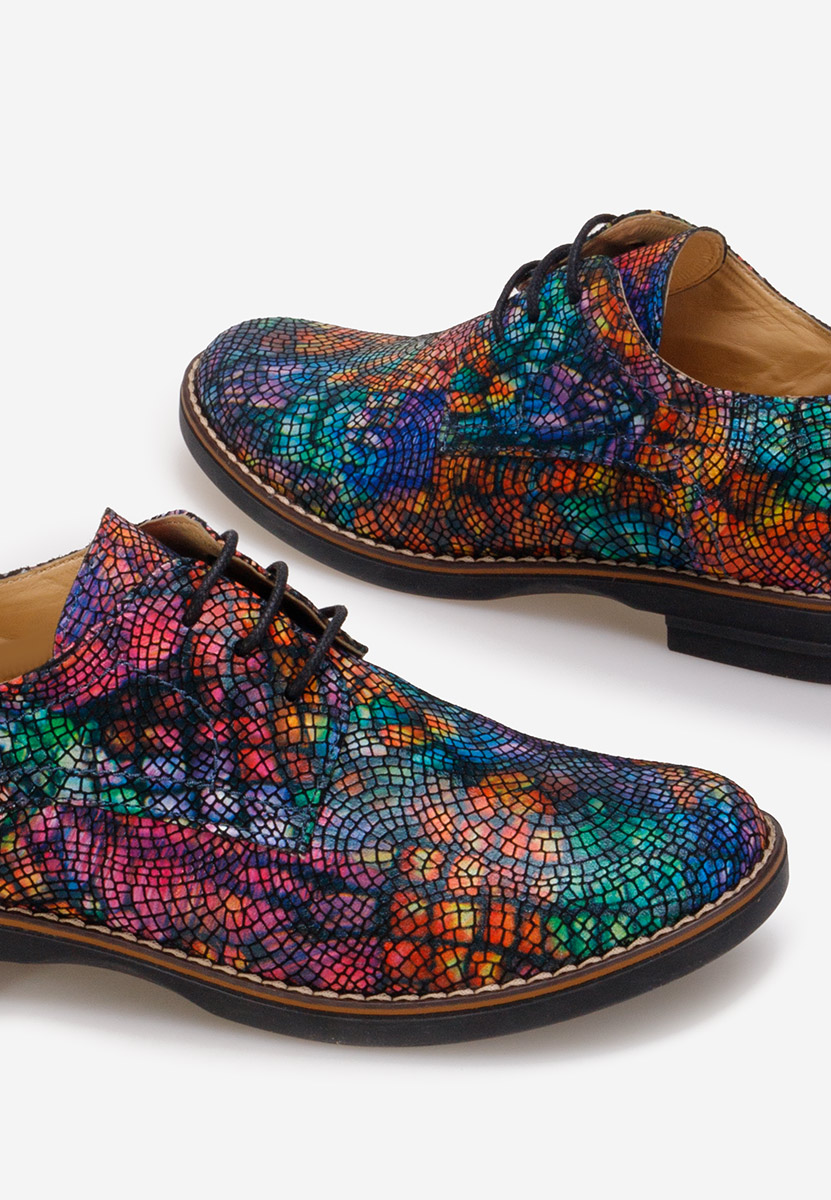 Farebné kožené derby dámske Otivera V14