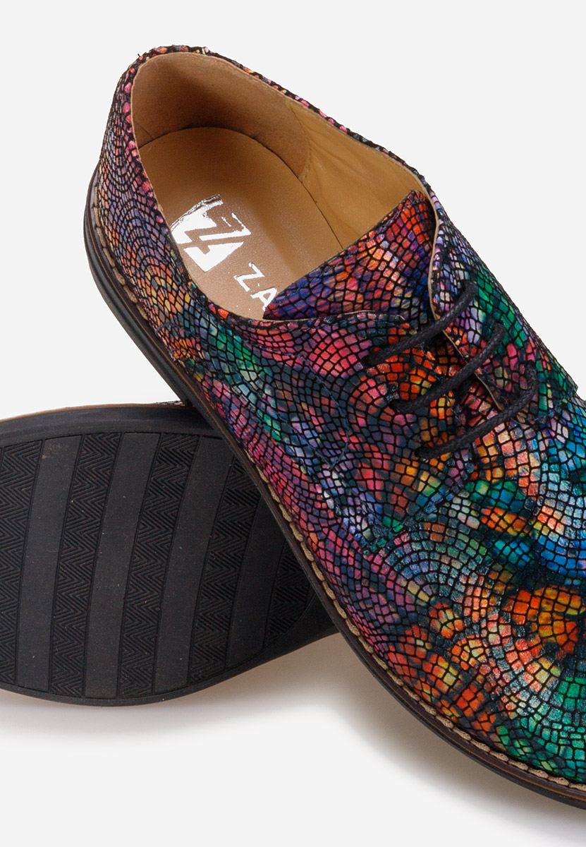 Farebné kožené derby dámske Otivera V14