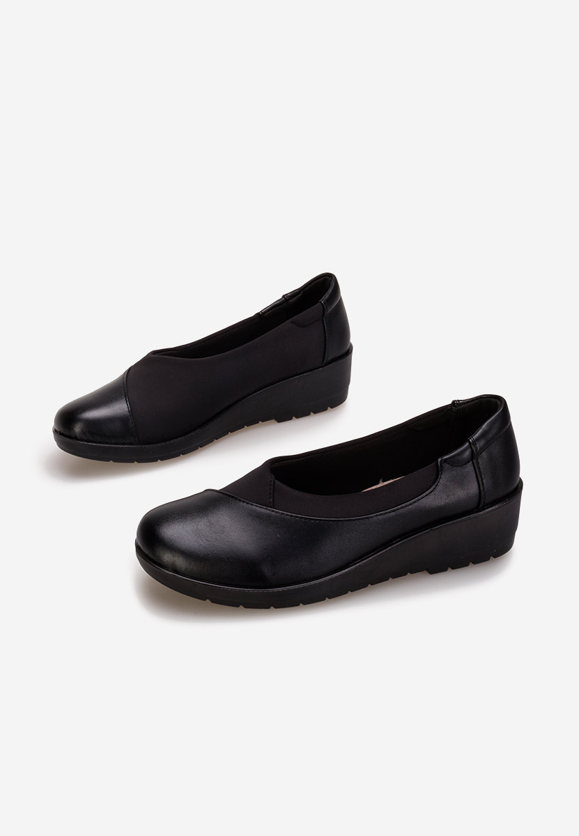 čierne dámske mokasíny na platforme Iselda