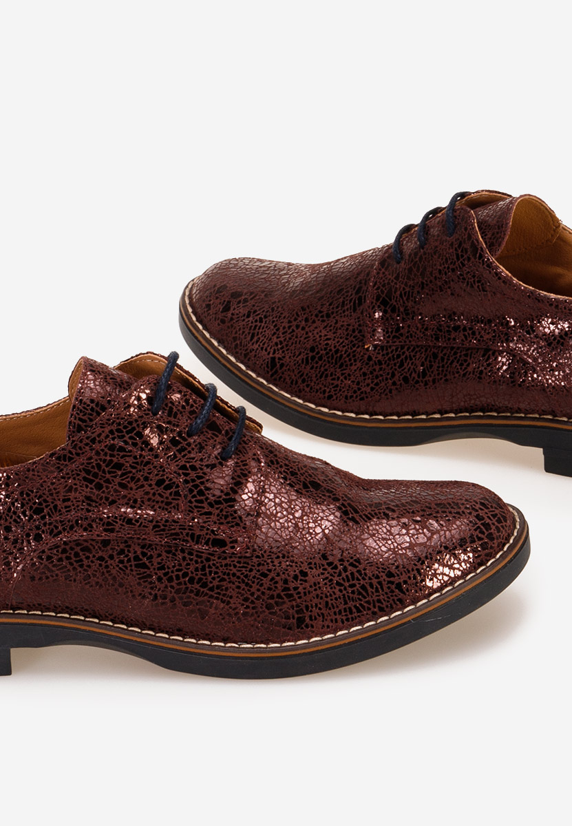 Bordové kožené derby dámske Otivera V15