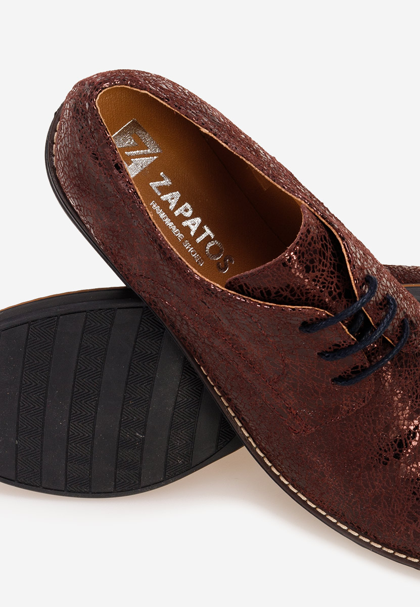 Bordové kožené derby dámske Otivera V15