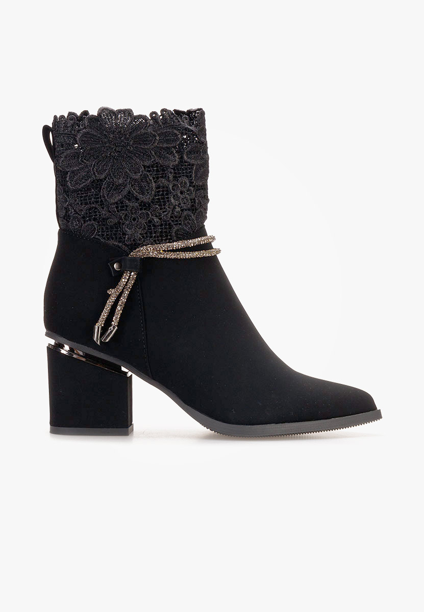 Čierne kotníkové čižmy Selina