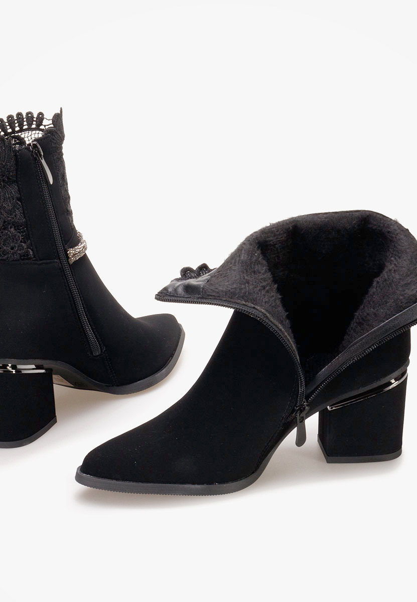 Čierne kotníkové čižmy Selina