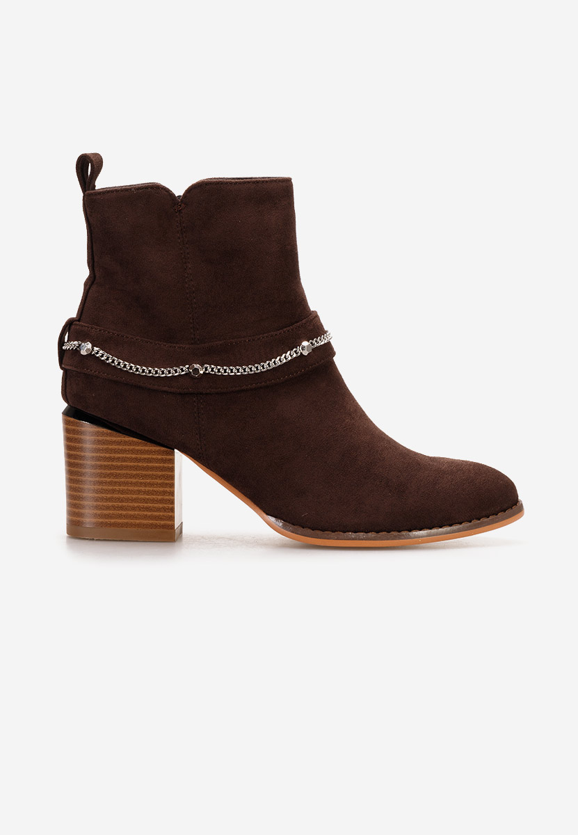 Hnedé elegantné kotničky Katilea