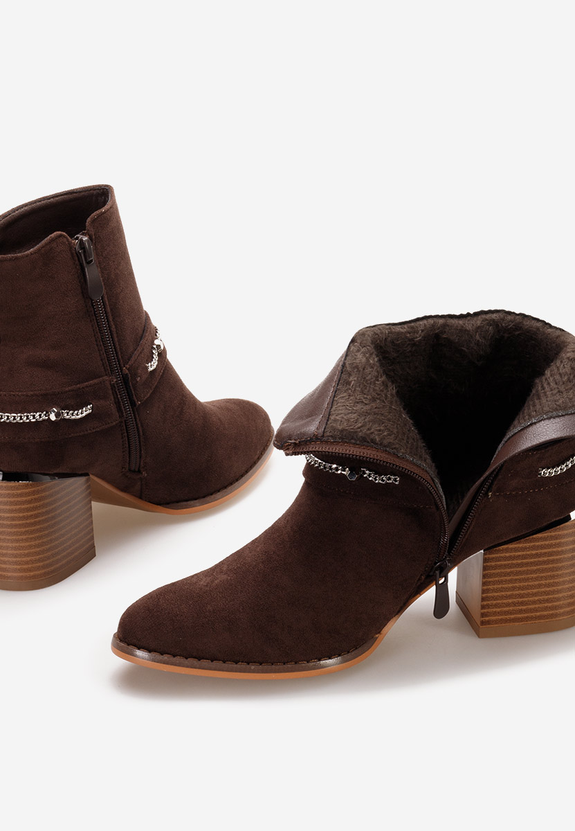 Hnedé elegantné kotničky Katilea