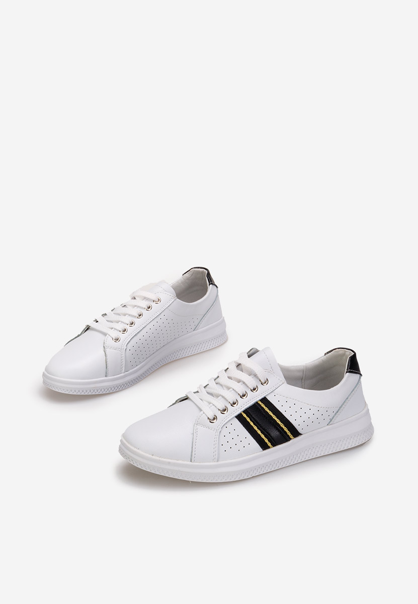 Biele kožené poltopánky dámske Trieste V4