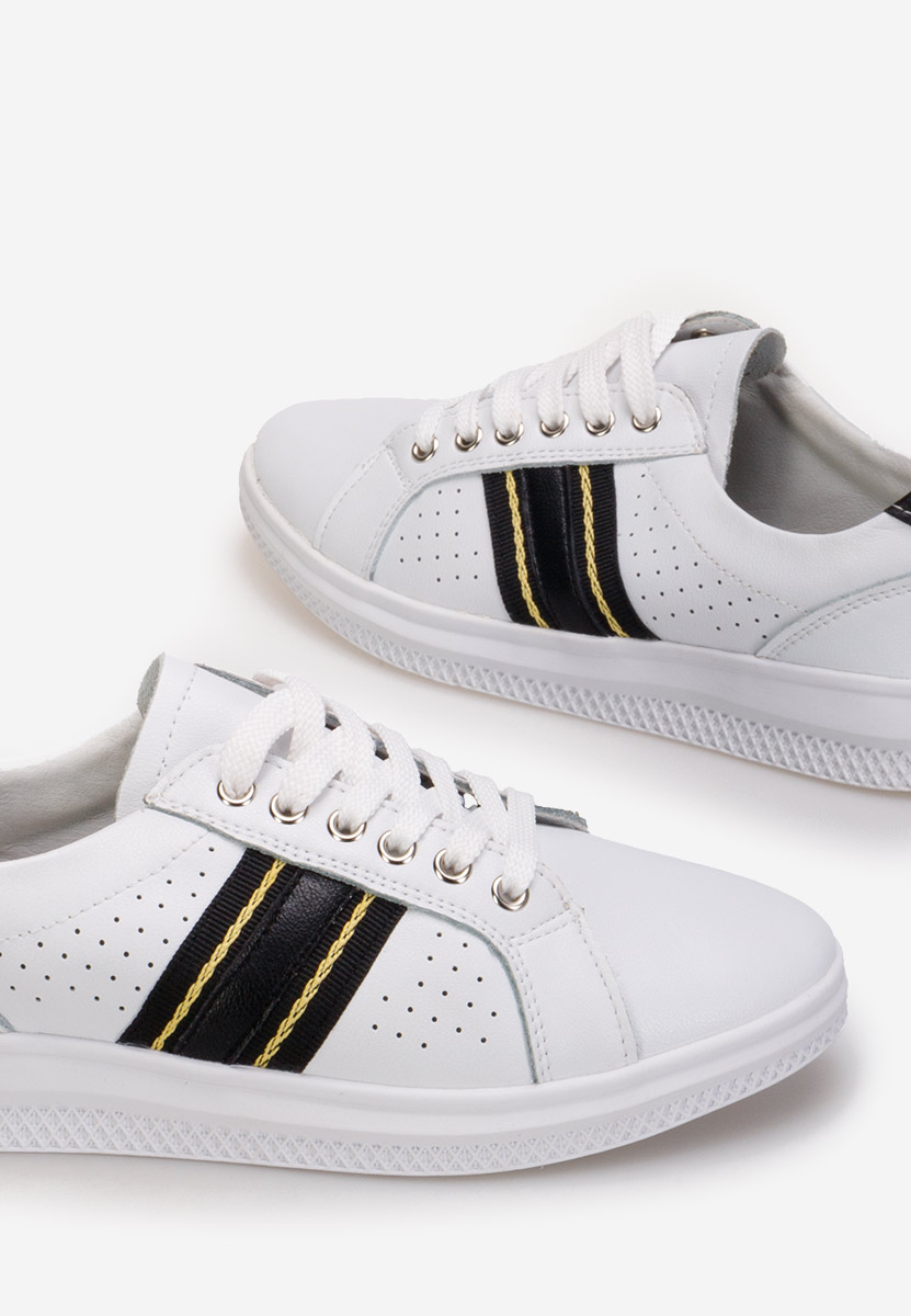 Biele kožené poltopánky dámske Trieste V4