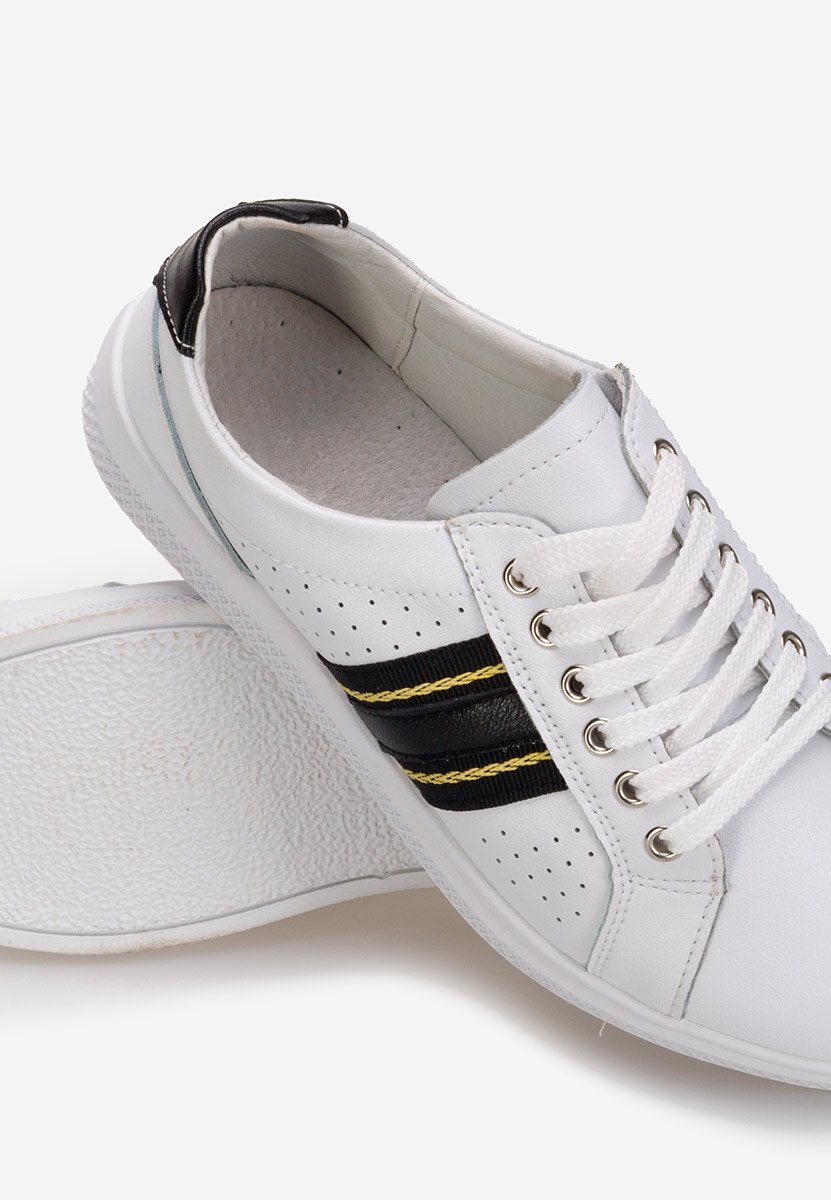 Biele kožené poltopánky dámske Trieste V4