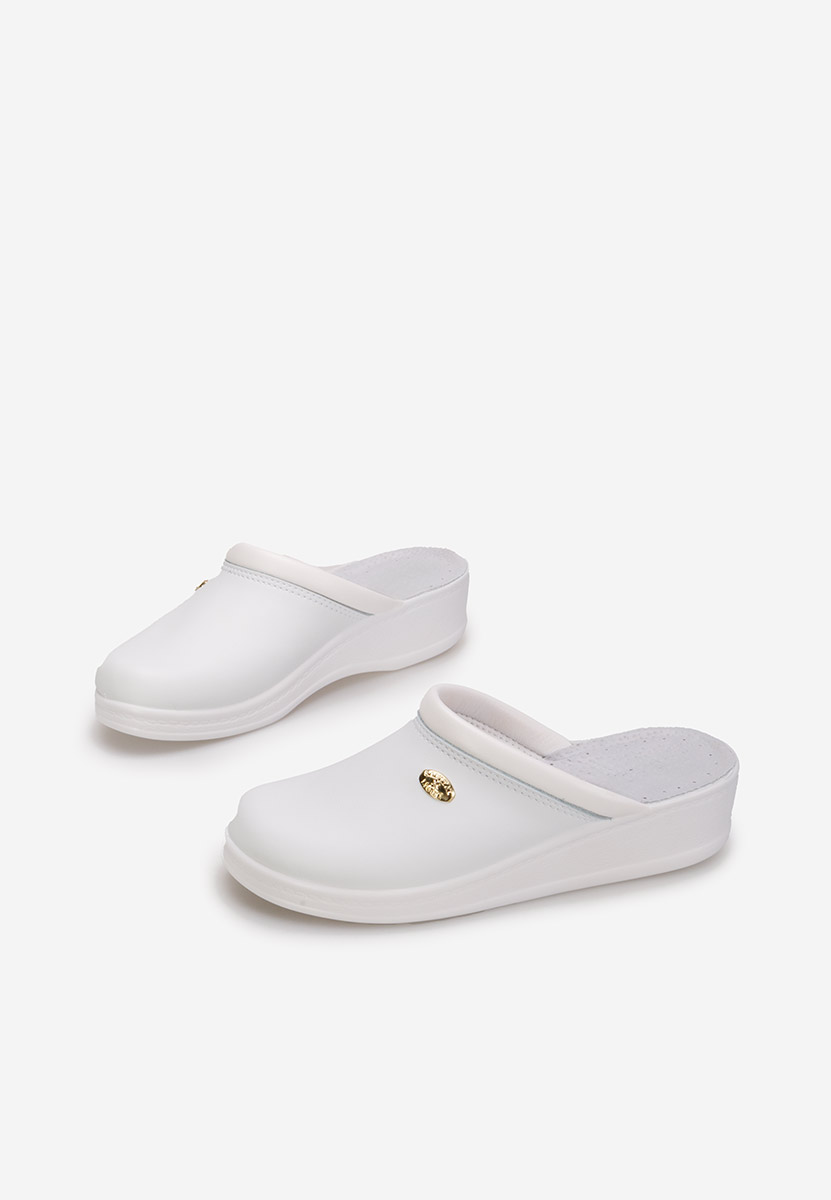 Biele šľapky dámske Mecosta V2