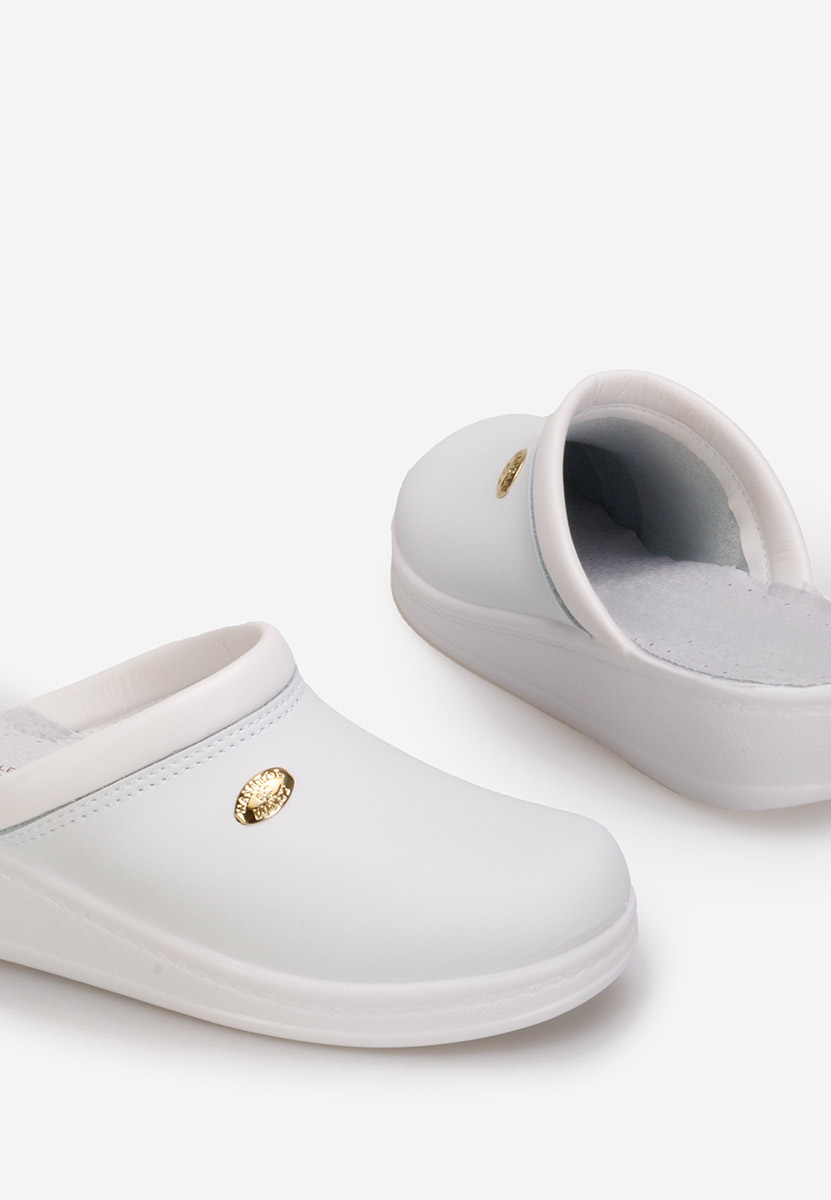 Biele šľapky dámske Mecosta V2