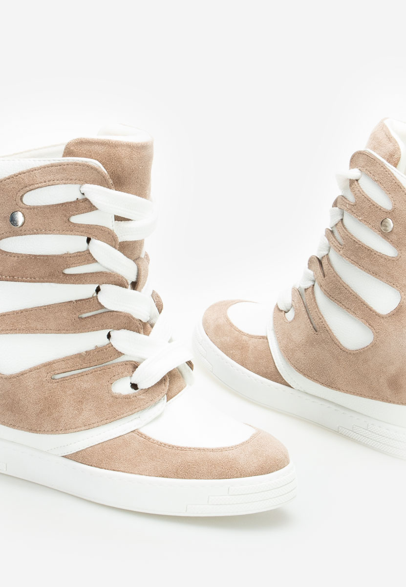 Khaki dámske tenisky na platforme Kaia