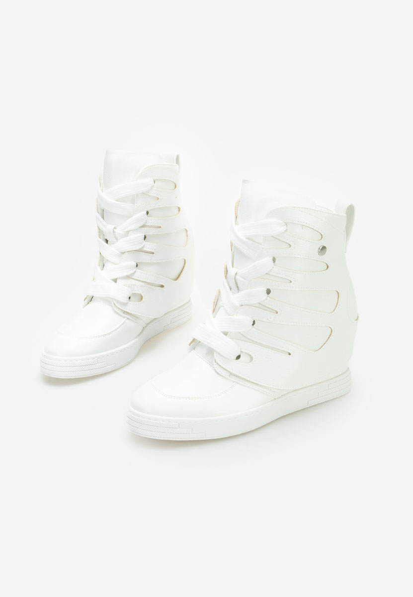 Biele dámské botasky Kaia