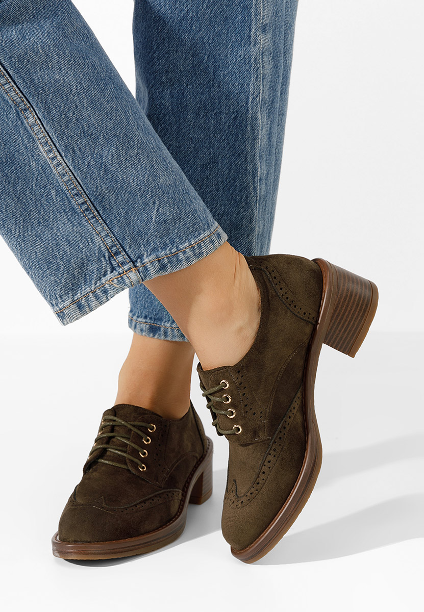 Zelené dámske poltopánky Slick