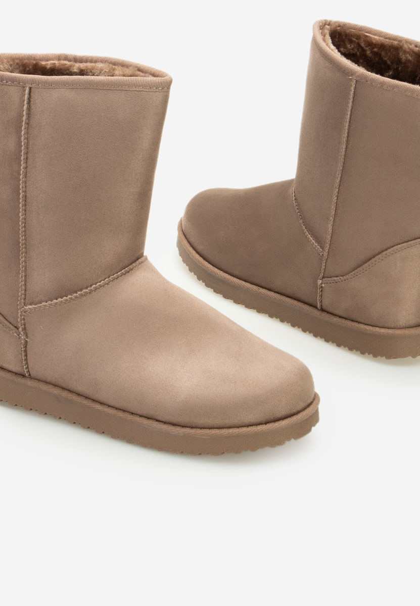 Camelové členkové dámske snehule Ozira  kaki