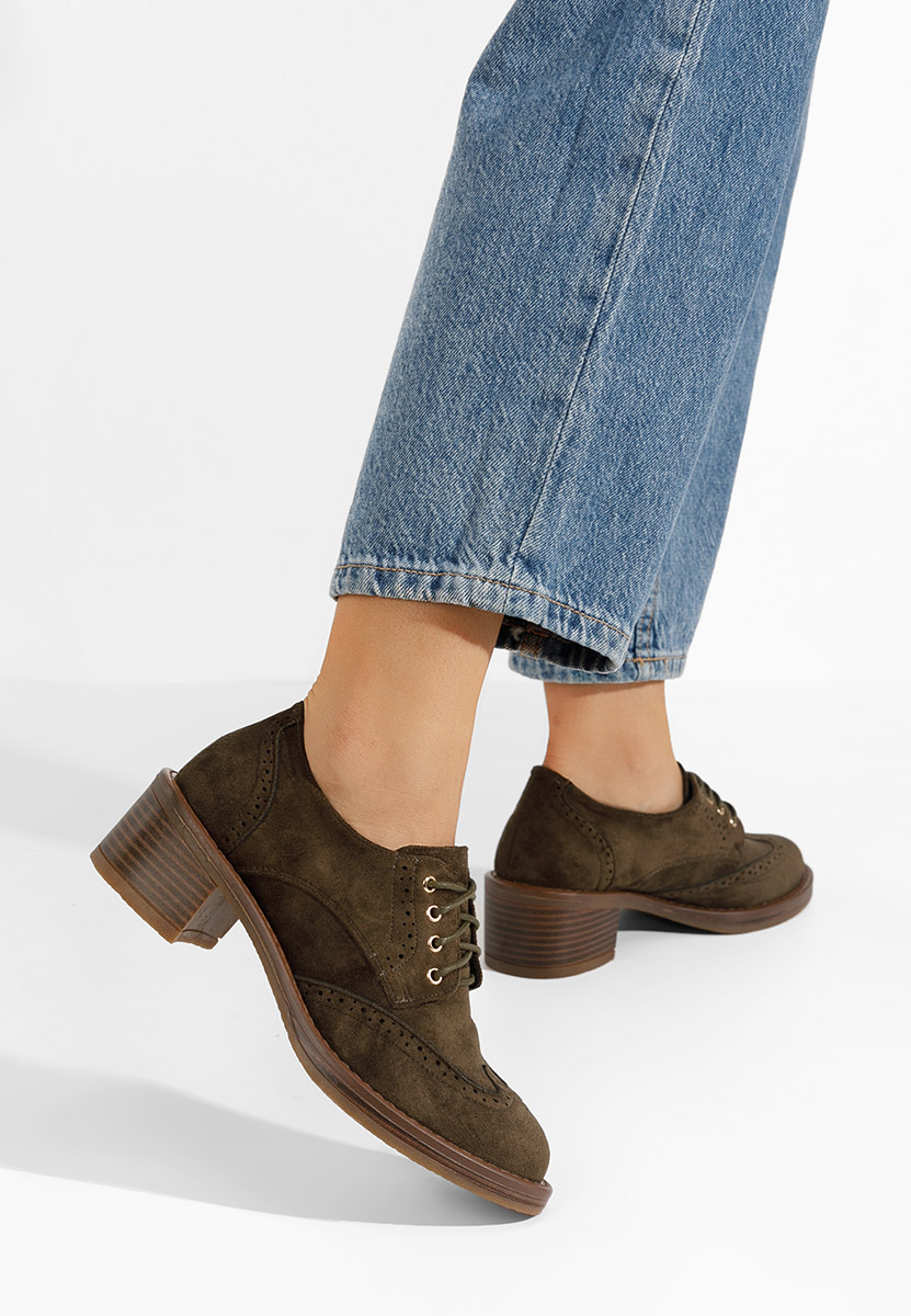 Zelené dámske poltopánky Slick