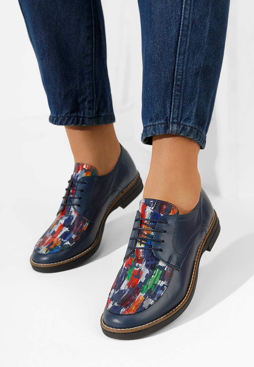 Tmavomdoré kožené derby dámske Radiant V5