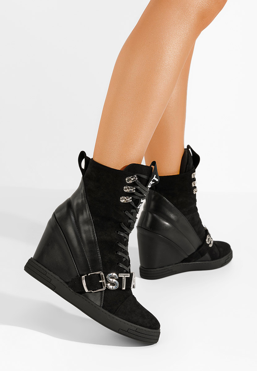 Čierne dámske tenisky na platforme Candy Čierne dámske tenisky na platforme Candy