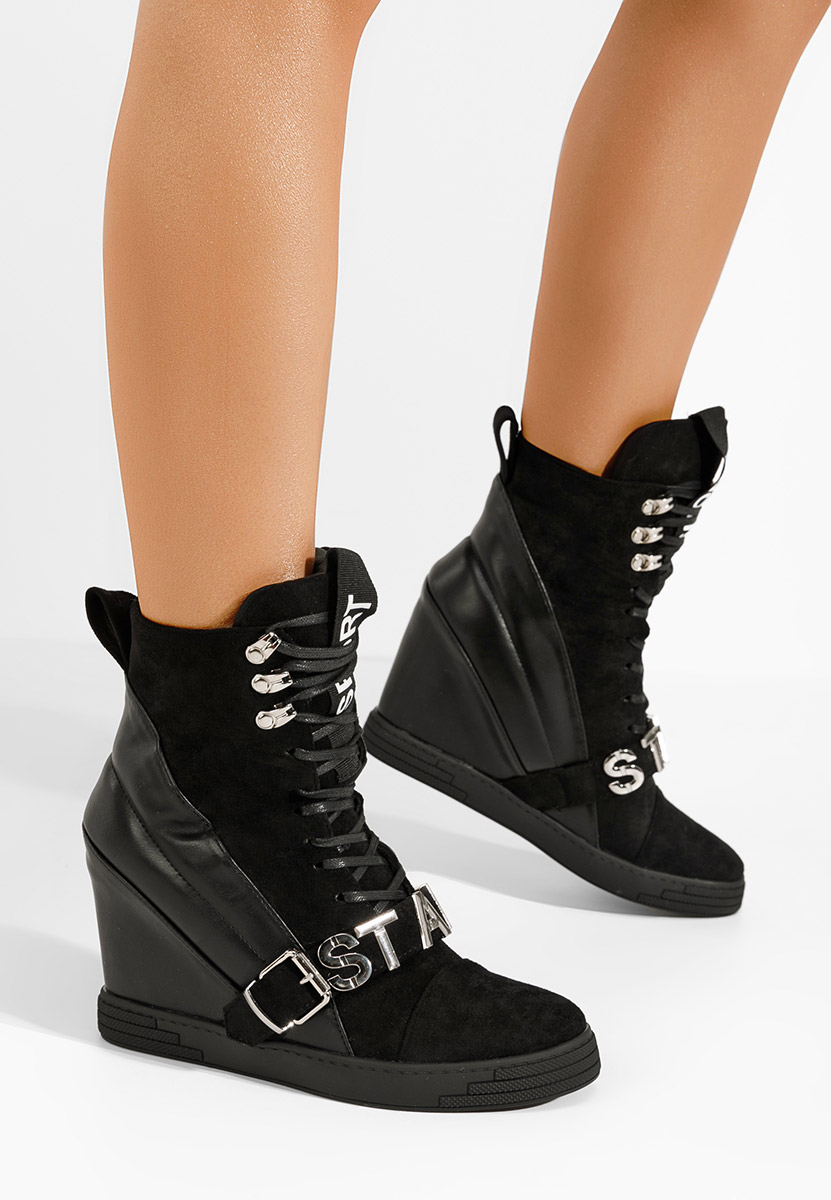 Čierne dámske tenisky na platforme Candy Čierne dámske tenisky na platforme Candy