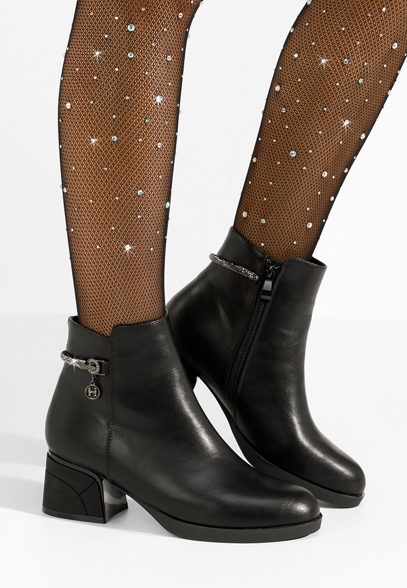 Čierne elegantné kotničky Lumisphera