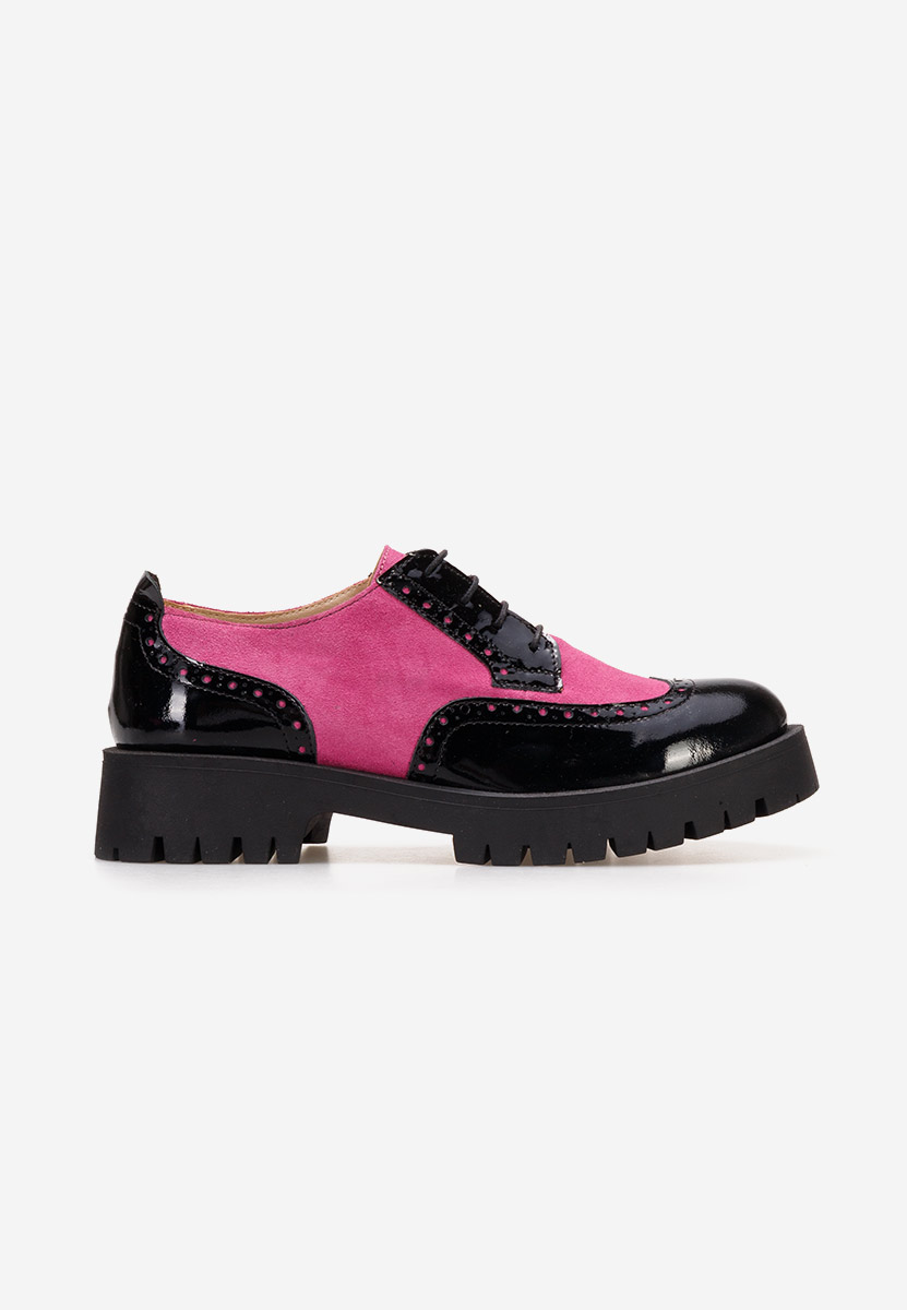 Fuchsiové poltopánky brogue dámske Flexa