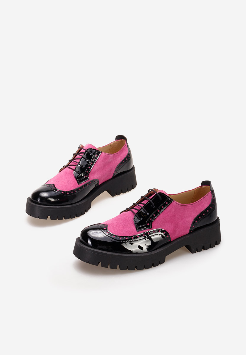 Fuchsiové poltopánky brogue dámske Flexa