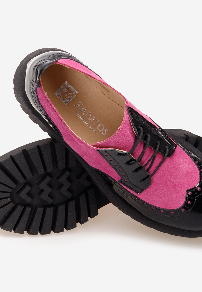 Fuchsiové poltopánky brogue dámske Flexa