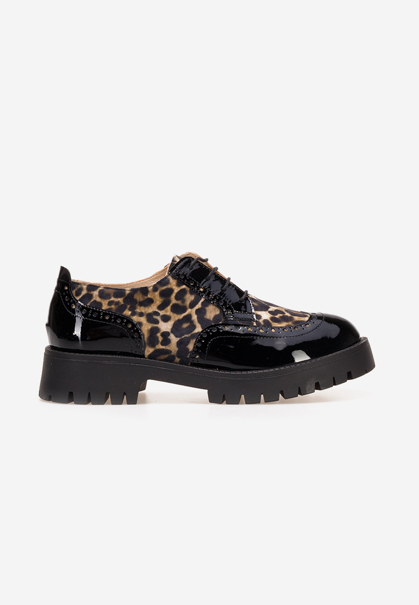 Leopardie poltopánky brogue dámske Flexa
