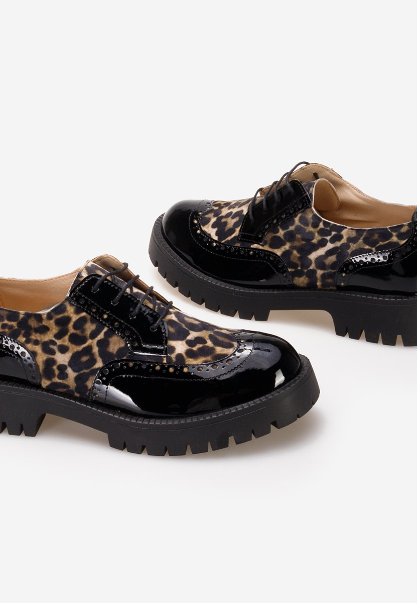 Leopardie poltopánky brogue dámske Flexa