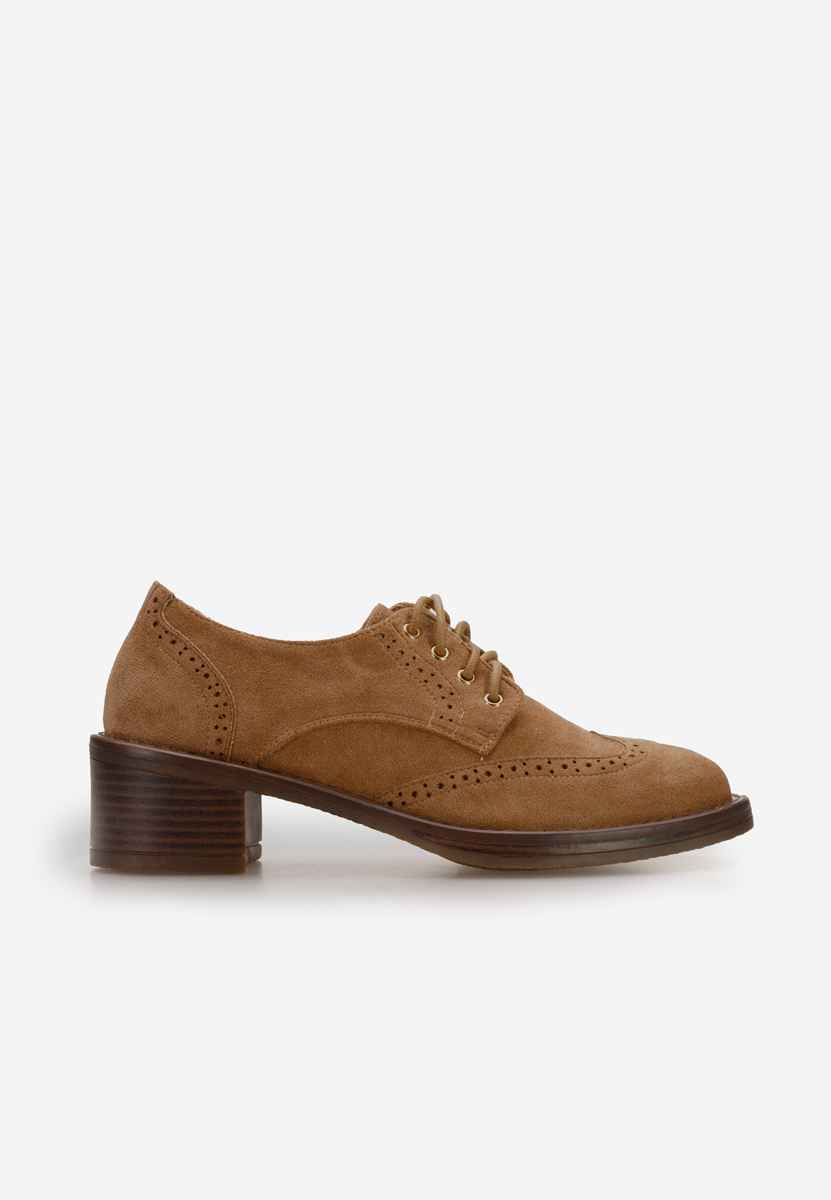 Camelové dámske poltopánky Slick