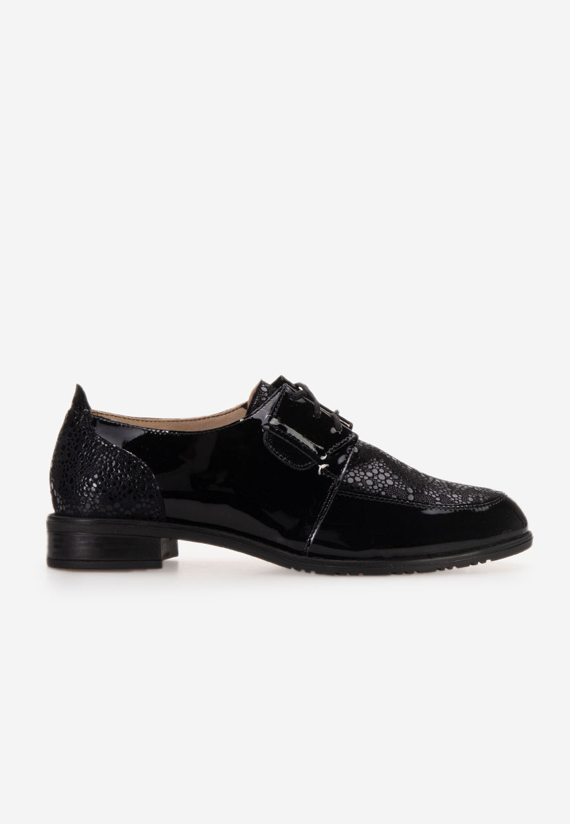 Čierne kožené derby dámske Vogue V3