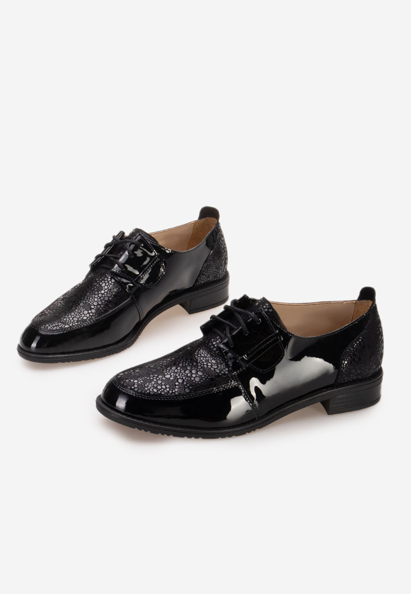 Čierne kožené derby dámske Vogue V3