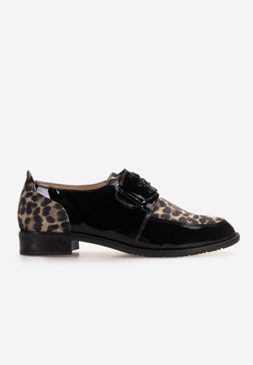 Leopardie kožené derby dámske Vogue V2