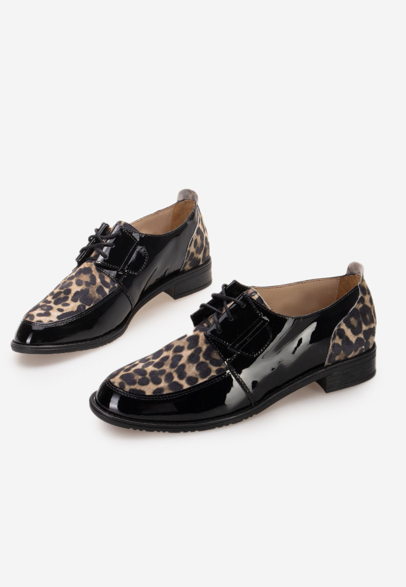 Leopardie kožené derby dámske Vogue V2