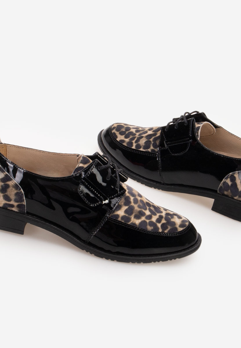 Leopardie kožené derby dámske Vogue V2